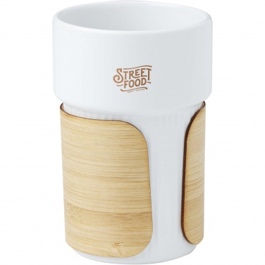 Logo trade promotional merchandise image of: Tumbler Fika 340 ml with bamboo sleeve