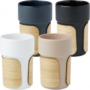 Logo trade promotional items image of: Tumbler Fika 340 ml with bamboo sleeve