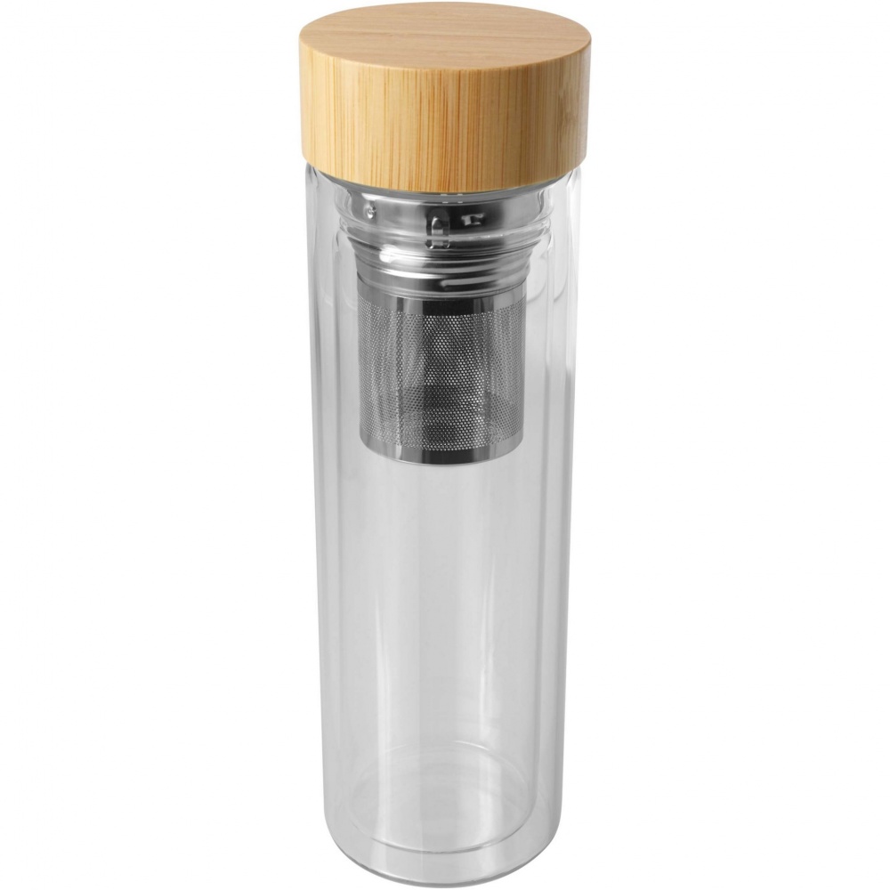 Logotrade corporate gifts photo of: Bailey 400 ml borsilicate glass infuser bottle with bamboo lid