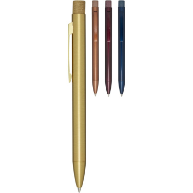 Logo trade business gift photo of: Beatriz recycled brass ballpoint pen