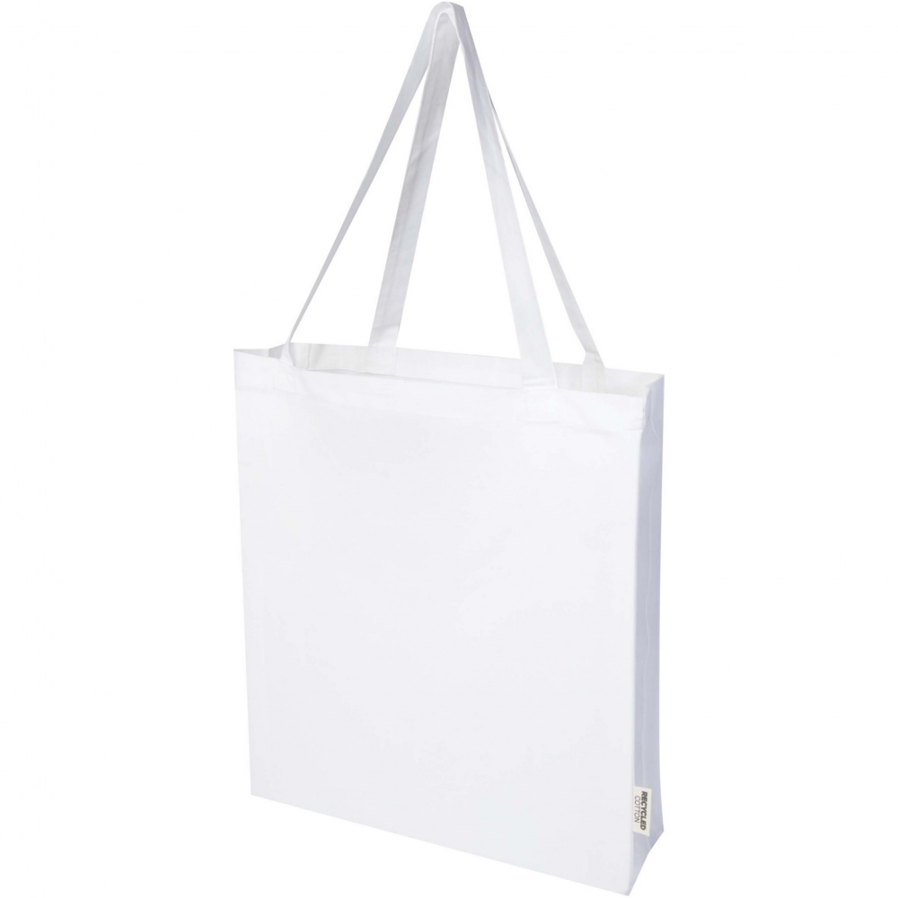 Logotrade promotional gift picture of: Madras 140 g/m² GRS recycled cotton gusset tote bag