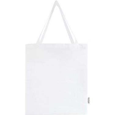 Logotrade business gift image of: Madras 140 g/m² GRS recycled cotton gusset tote bag