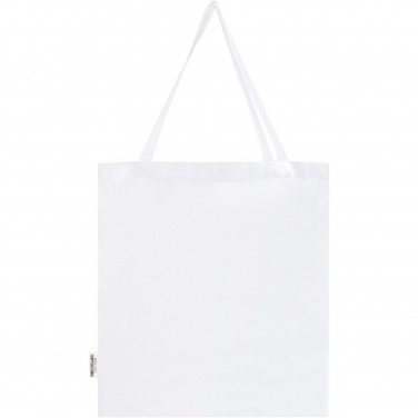 Logo trade promotional item photo of: Madras 140 g/m² GRS recycled cotton gusset tote bag