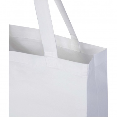 Logo trade advertising products image of: Madras 140 g/m² GRS recycled cotton gusset tote bag