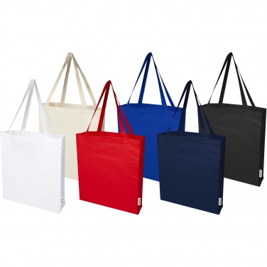 Logo trade promotional product photo of: Madras 140 g/m² GRS recycled cotton gusset tote bag