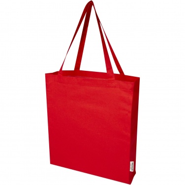 Logotrade promotional item image of: Madras 140 g/m² GRS recycled cotton gusset tote bag