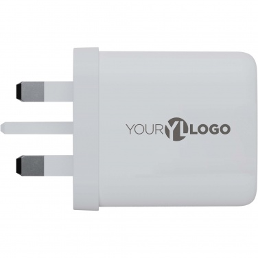 Logo trade promotional giveaway photo of: Xtorm XEC067G GaN² Ultra 67W wall charger - UK plug