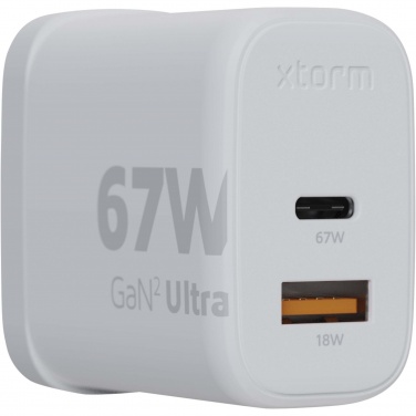 Logo trade promotional item photo of: Xtorm XEC067G GaN² Ultra 67W wall charger - UK plug