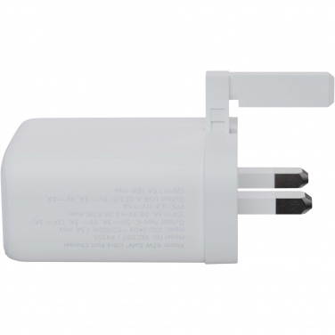 Logo trade promotional merchandise photo of: Xtorm XEC067G GaN² Ultra 67W wall charger - UK plug