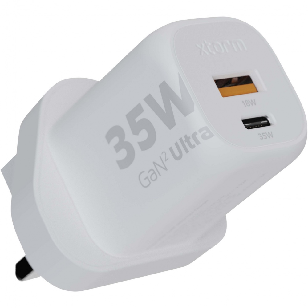 Logo trade promotional gift photo of: Xtorm XEC035 GaN² Ultra 35W wall charger - UK plug