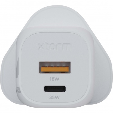 Logo trade advertising products image of: Xtorm XEC035 GaN² Ultra 35W wall charger - UK plug