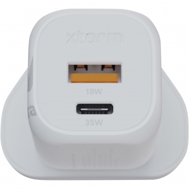 Logo trade corporate gifts image of: Xtorm XEC035 GaN² Ultra 35W wall charger - UK plug