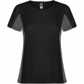 Shanghai short sleeve women's sports t-shirt, Solid black / Dark Lead