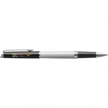 Logo trade promotional item photo of: Hemisphere colour blocking rollerball pen with palladium trim