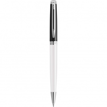 Logo trade promotional gift photo of: Hemisphere colour blocking ballpoint pen with palladium trim