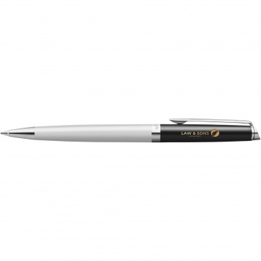 Logo trade promotional item photo of: Hemisphere colour blocking ballpoint pen with palladium trim