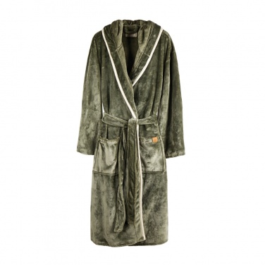 Logo trade promotional giveaways picture of: VINGA Louis luxury plush GRS RPET robe size S-M