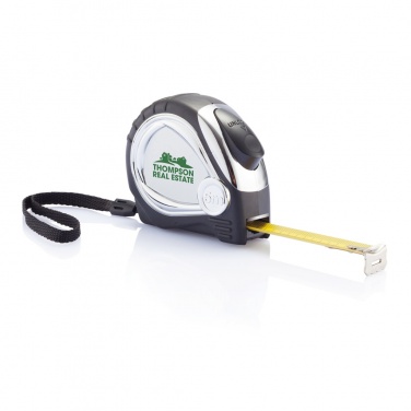 Logotrade corporate gifts photo of: Chrome plated auto stop tape measure