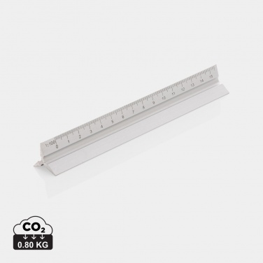 Logo trade promotional items image of: 15cm. Aluminum triangular ruler