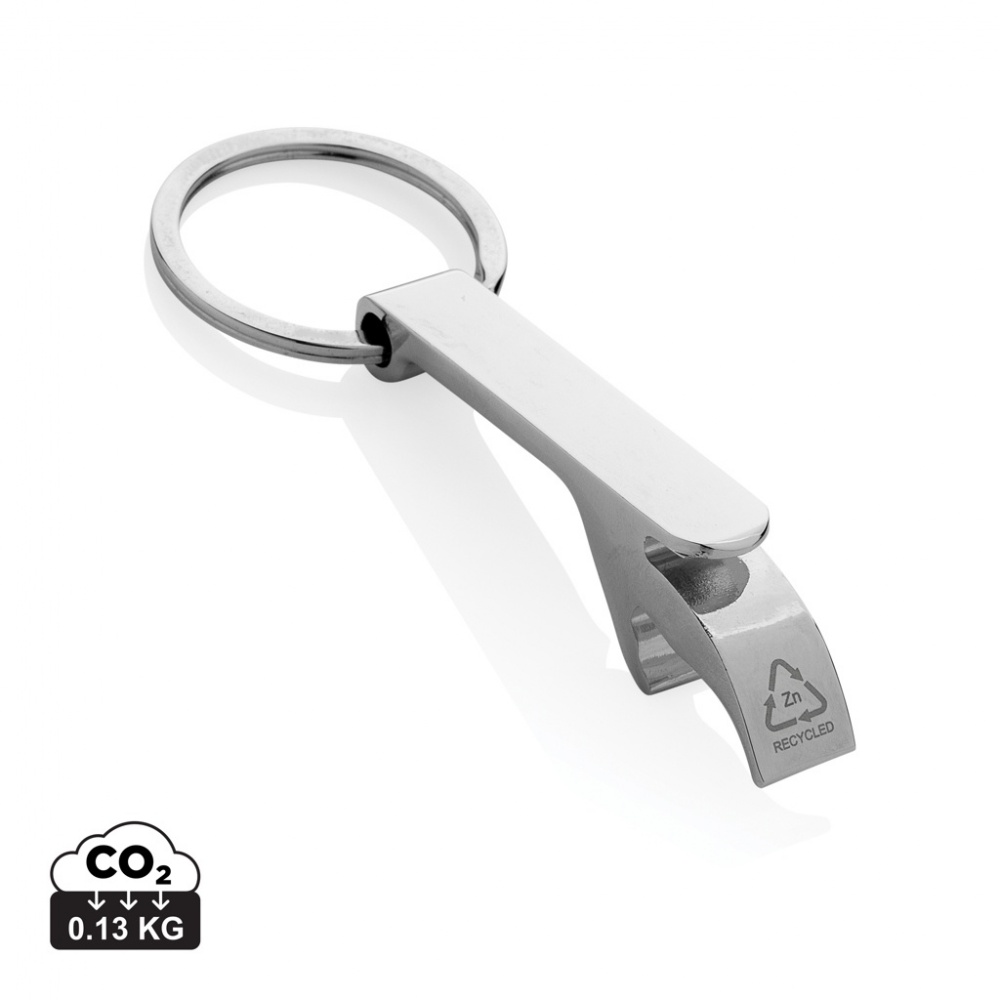 Logo trade advertising products picture of: RCS recycled zinc alloy bottle opener keychain