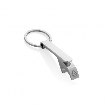 Logotrade corporate gift image of: RCS recycled zinc alloy bottle opener keychain