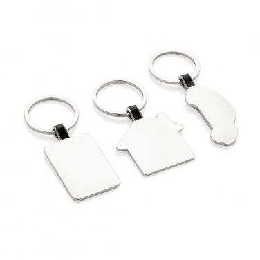 Logo trade business gifts image of: RCS recycled zinc alloy car keyring