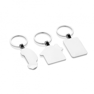 Logo trade corporate gifts picture of: RCS recycled zinc alloy car keyring