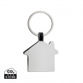 RCS recycled zinc alloy house keyring, silver