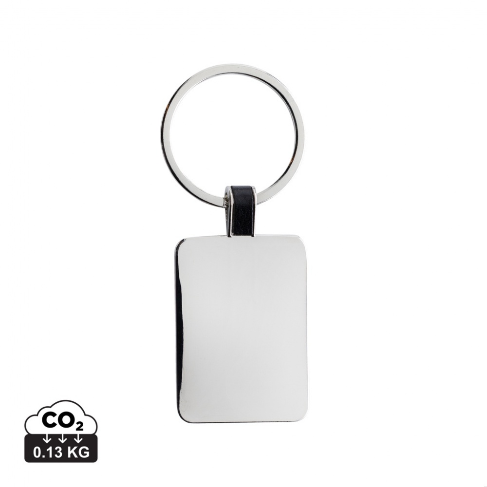 Logo trade promotional items image of: RCS recycled zinc alloy rectangle keyring