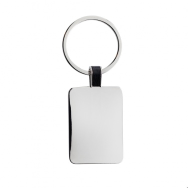 Logotrade promotional gift picture of: RCS recycled zinc alloy rectangle keyring