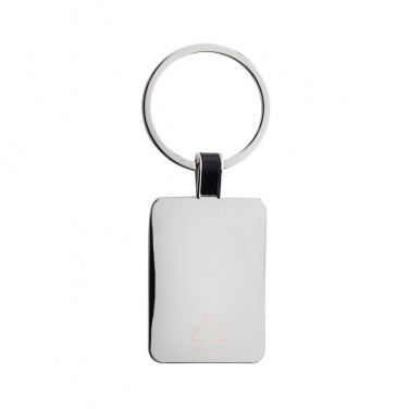 Logotrade promotional merchandise photo of: RCS recycled zinc alloy rectangle keyring