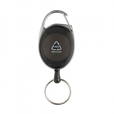 Logo trade promotional merchandise image of: RCS recycled ABS roller clip keychain