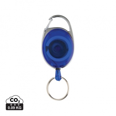 Logo trade promotional gift photo of: RCS recycled ABS roller clip keychain