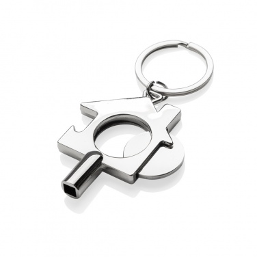 Logo trade promotional products picture of: RCS recycled zinc alloy 3 in 1 keychain