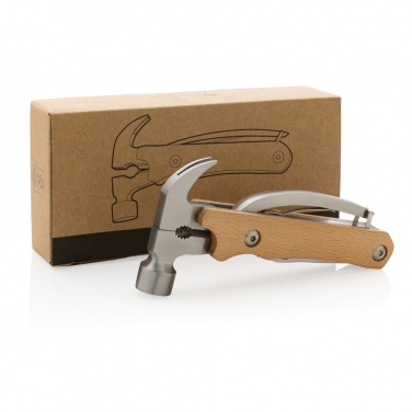 Logotrade promotional gift picture of: Wooden multi-tool hammer