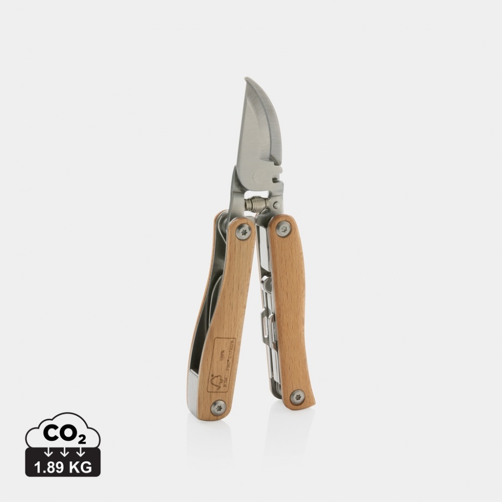 Logo trade advertising products picture of: Wooden garden multi-tool