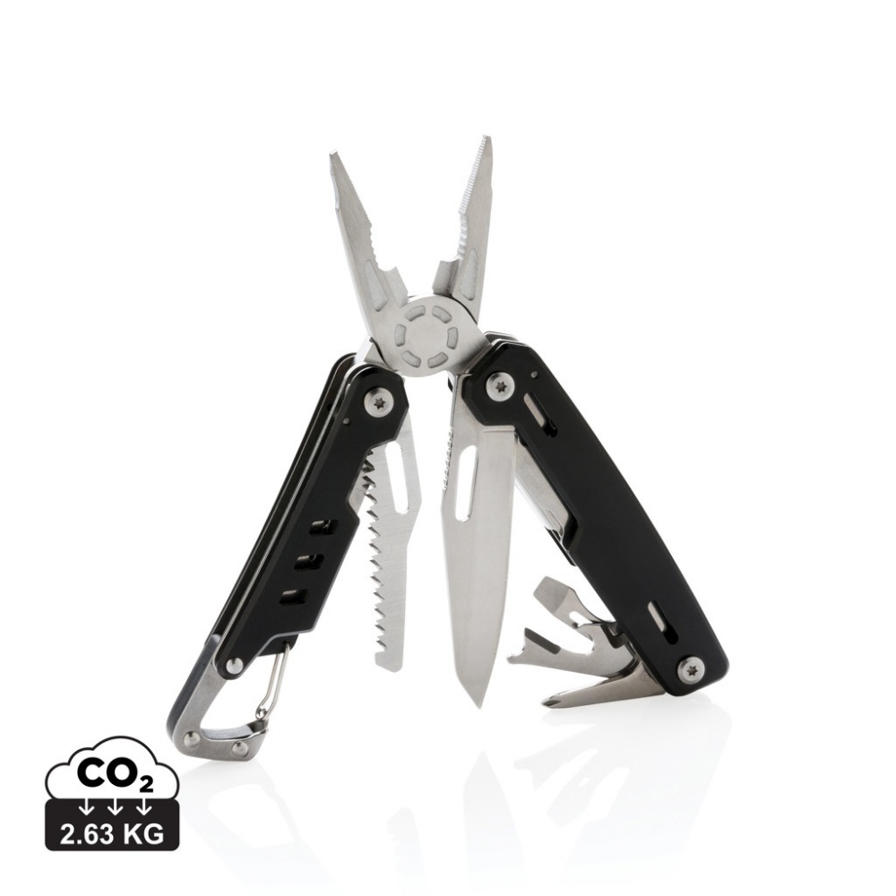 Logo trade promotional products image of: Solid multitool with carabiner