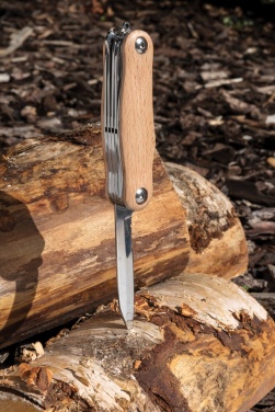 Logo trade promotional item photo of: Wood pocket knife