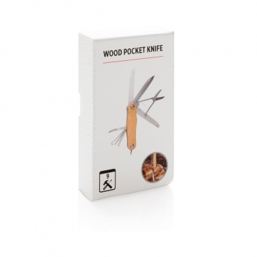 Logo trade advertising products image of: Wood pocket knife