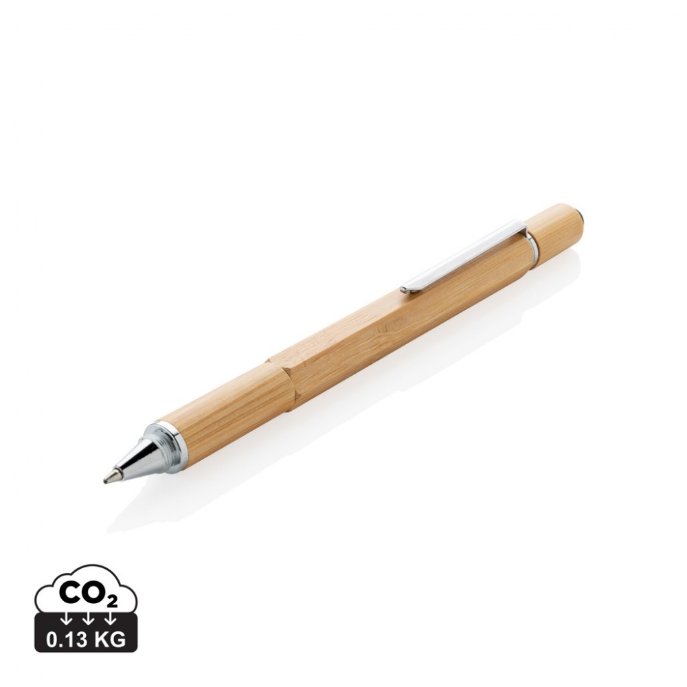 Logotrade promotional product picture of: Bamboo 5-in-1 toolpen