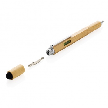 Logo trade promotional gifts picture of: Bamboo 5-in-1 toolpen