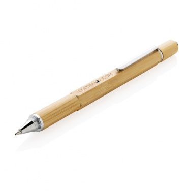 Logo trade promotional products image of: Bamboo 5-in-1 toolpen