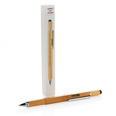 Logotrade promotional giveaway image of: Bamboo 5-in-1 toolpen