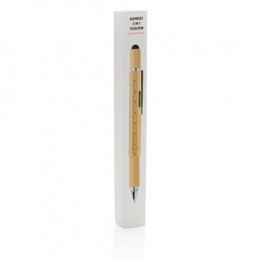 Logotrade promotional product picture of: Bamboo 5-in-1 toolpen