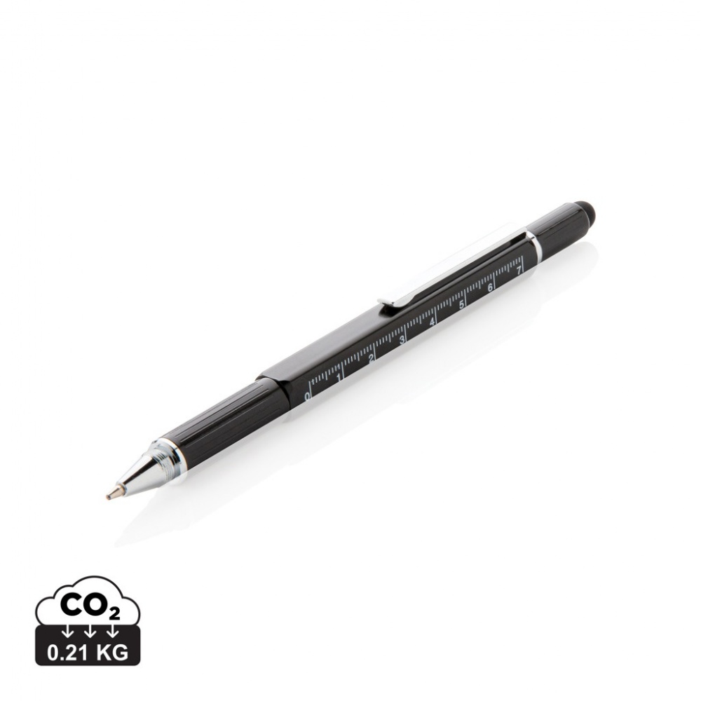 Logo trade promotional giveaways picture of: 5-in-1 aluminium toolpen