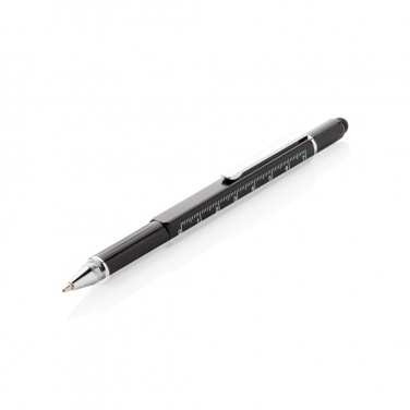 Logo trade advertising products picture of: 5-in-1 aluminium toolpen