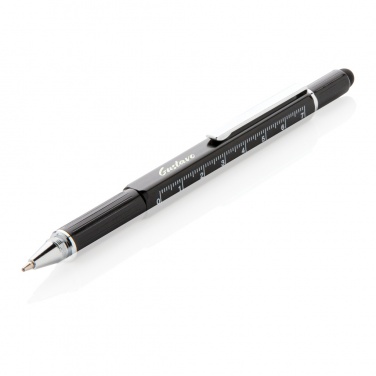 Logo trade promotional products image of: 5-in-1 aluminium toolpen