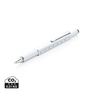 Logo trade business gifts image of: 5-in-1 aluminium toolpen