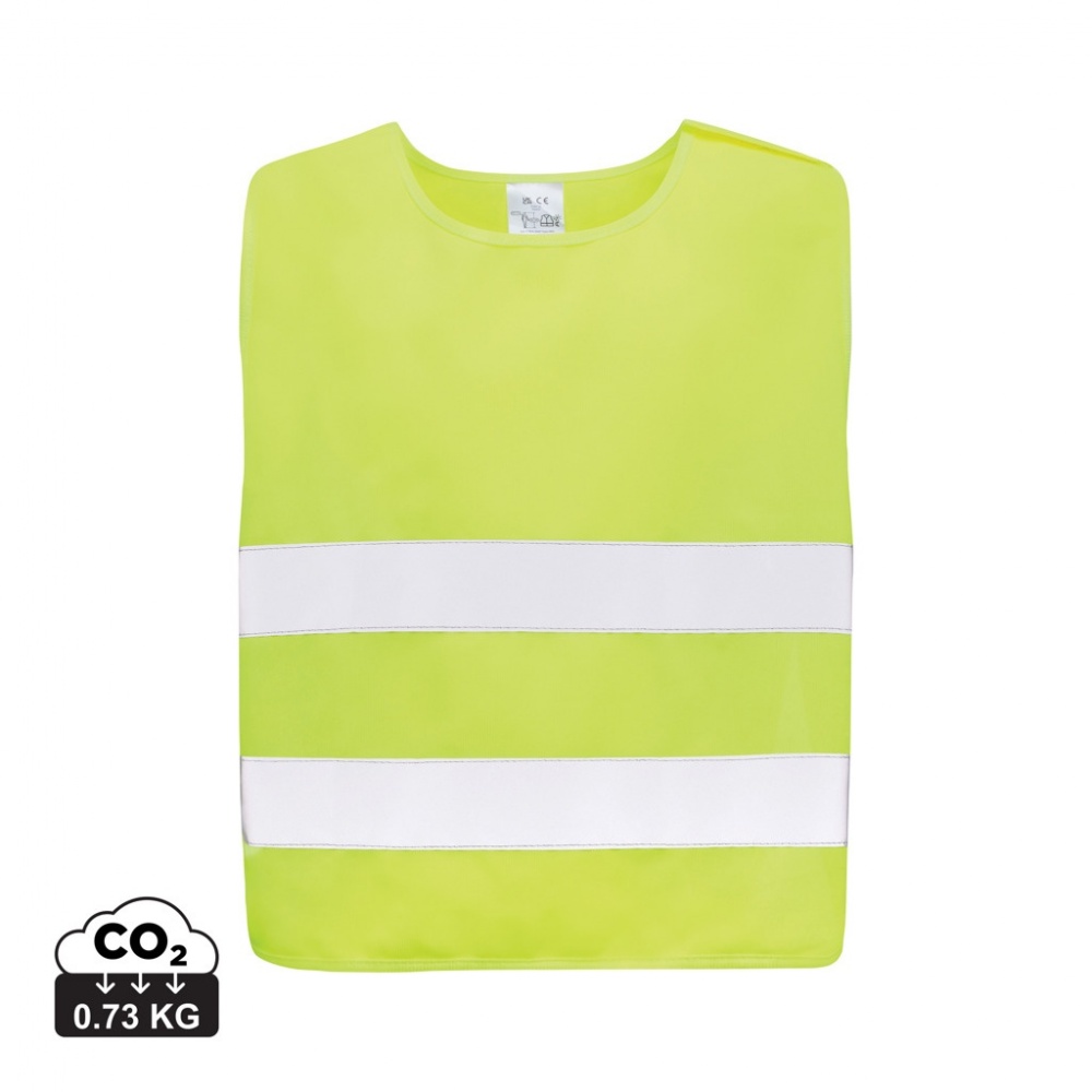 Logo trade promotional giveaways image of: GRS recycled PET high-visibility safety vest 7-12 years