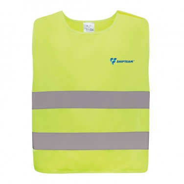 Logo trade promotional merchandise image of: GRS recycled PET high-visibility safety vest 7-12 years